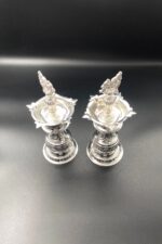 German Silver Peacock Diya - Image 3