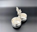 Peacock Haldi Kumkum Cup German Silver