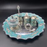 Decorative German Silver Pooja Thali Set - Image 3
