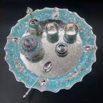 Decorative German Silver Pooja Thali Set - Image 4