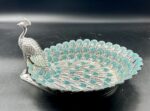 Peacock-Feathered Serving Platter