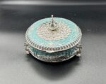 Small Peacock Round Enamel Dry Fruit Box